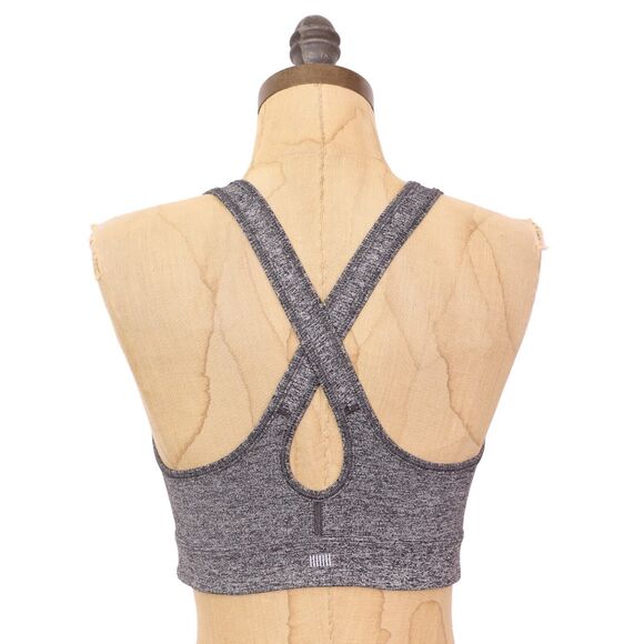 VSX Victoria's Secret Sport Player Crossback Bra M Gray Athletic Mid-Support B75 - Picture 3 of 5